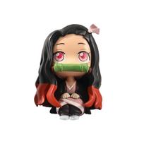 9cm Anime Demon Slayer Figure Kamado Nezuko Kamado Tanjirou Cute And Charming Q version Action Figural PVC Model Playthings Present black