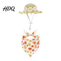 Outdoor Goose Accessories 1 Set Autumn Porch Outfit Straw Hat And Maple beige