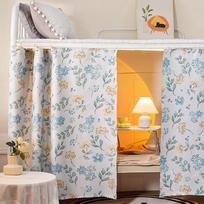 Princess Style Panda Bed Canopy: Thickened Blackout Curtains for Dormitory Bunk Beds 1.5m Height [1 Panel] Front/Wall