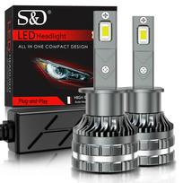 2vnt H7 H4 Led priekinių žibintų lemputės 6000K H1 H3 H8 H11 Led 9005 HB3 9006 HB4 automatinė lempa 9012 Hir2 didelės galios 200W 160000LM Canbus CSP lustai priekinis žibintas H1 gray