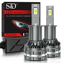 2vnt H7 H4 Led priekinių žibintų lemputės 6000K H1 H3 H8 H11 Led 9005 HB3 9006 HB4 automatinė lempa 9012 Hir2 didelės galios 200W 160000LM Canbus CSP lustai priekinis žibintas H3