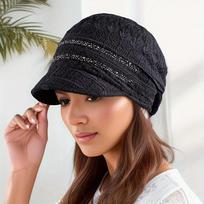 Casual Soft Beanies Cap Short Brim Bonnets for Women Loose Crochet Women Baseball Cap Autumn Winter Foldable Earflap Hats Hollow juoda
