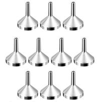 5/10pcs Metal Mini Funnel Kitchen Oil Liquid Funnel with Detachable Filter Wide Mouth Funnel for Repackage Perfume Kitchen Tools 10pcs sidabras