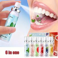 6pcs/Box Fruit-Flavored Oral Care Spray Kit, Fresh Breath Spray, Portable Breath Freshener, Peach, G 6-pack pink