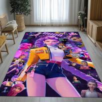 K-Pop Demonas Medžiotojai Auksiniai Saja Berniukai Svetainės Neslystanti Plotas Kilimas Minkštas Kilimas Miegamojo Žaidimų Kambario Sofos,Namų Dekoras Durų Kilimėlis 40x60cm white