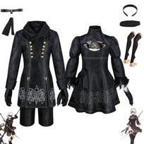 Nier: Automata Cosplay Costume 2B Dress 9S Costume Cosplay Anime Stage Costume 2B Cosplay Outfit 9S Wig XXL black