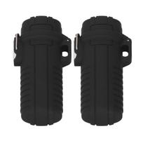 2 Pcs Water Proof Storage Tube Airtight Cover Rubber Sealing Ring Plastic Tube Storage Box for juoda