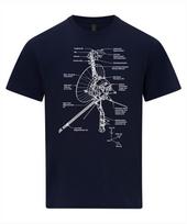 Voyager kosminis zondas schema NASA brėžinys T-shirt vyriški marškinėliai marškinėliai asmenybė menas estetika laisvalaikio gatvės trumpomis rankovėmis viršus S gray