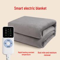 Smart Electric Heating Blanket with Dual Control & Dehumidification for Home - Dust Mite Removal, Water Heating, Constant Temperature
