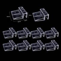 10Pcs Aquarium Bracket Support Frame Mini Acrylic Fish Tank Glass Cover Holder Aquarium Accessories 5/6/8/10/12/15/19Mm A17 black