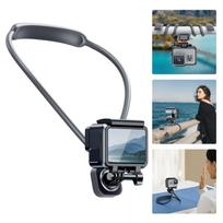 Eary Action Camera Necklace Chest Strap Neck Phone Holder Mount For POV Shots Vlog Recording Selfie Compatible With GoPro DJI gray