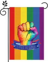 LGBTQ Gay Pride Peace and Love Rainbow Garden ag 12x18 Inch Double Sided Welcome Yard Outdoor Home Decoration ag XAA UUV SSL 12x18inch