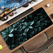 Green Tropical Leaves Large Extended Gaming Mouse Pad Non Slip Rubber Keyboard Desk Mat Smooth Surface For Laptop Pc Gaming Mat 800x400x2mm gray
