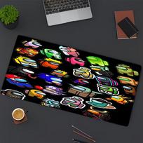 Among Us Print Mouse Pad, for Keyboard Pad Laptop PC Mat for Office Home Use, Desk Decor, Perfect Birthday Gift for Gamers 30cmx60cm brown