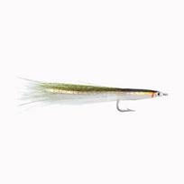 1/5Pcs Surf Candy Sand Eel Fly Lure Stainless Steel Hooks Saltwater Fly Fishing Lures Translucent Sea Trout Striped Bass Fly 1pcsolive white