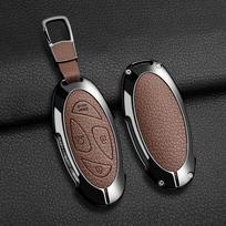 5 7 Buttons Zinc Alloy Car Key Case Cover Fob Skin Holder Shell For Hyundai Kona Ev Grandeur GN7 IONIQ 6 2023 2024 Remote Style 1 Brown gray