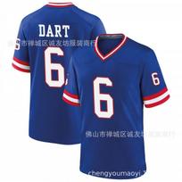 Jaxson Dart Giants 6 Blue Retro Football Jersey Men XXXL
