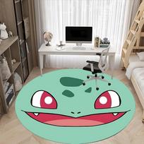 1 vnt. Bulbasaur biuro apvalus kilimas, vidinis kilimėlis, tinkamas biurui, po biuro kėdėmis, miegamajam, svetainei, namų dekoravimui, kambario dekoras 120cm gray