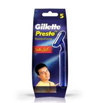 Gillette Presto Manual Shaving Razor Pack 2 blue