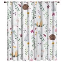 Animacinis miško gyvūnas Medis Lapė Lokys Triušis Vaikas Langų užuolaidos Užuolaidos svetainei Dekoratyviniai elementai Svetainė 100W x 160H (cm) x2