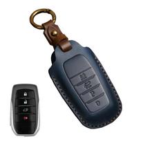 Rankų darbo raktų pakabuko dėklas, skirtas Toyota visų serijų Camry Camry Hybrid C-HR REIZ Crown Prius RAV4 Prime86 GT86 Rand Kuluze COROLLA 4 key blue gray
