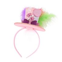 Festival Celebration Hat Hairband Family Gathering Glittering Headhoop PartyProp 1 rožinė