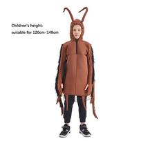 Adult Kid Play Halloween Costumes Unisex Funny Outfit Party Props Costumes One Piece Clothing Cosplay Cockroach Clothing F brown