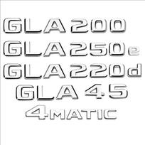3D ABS Automobilio Galinės Bagažinės Raidės Logotipo Ženklelis Lipdukas Mercedes Benz GLA Klasės 4MATIC X156 H247 45 GLA250 GLA200 GLA220d GLA260 MJ7 4MATIC gray