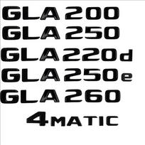 3D ABS Automobilio Galinės Bagažinės Raidės Logotipo Ženklelis Lipdukas Mercedes Benz GLA Klasės 4MATIC X156 H247 45 GLA250 GLA200 GLA220d GLA260 MJ7 GLA220d black