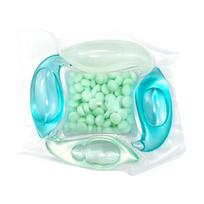 Customizable Five-in-One Laundry Pods: Long-Lasting Fragrance, Softening & Stain Removal with Active Ingredients white