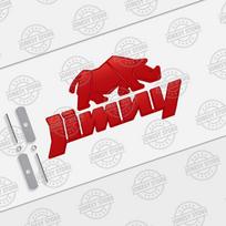 1 rinkinys Metalinis Rino Jimny grotelių logotipas Automobilio stilius 3D emblemos lipdukai Bagažinės lipdukas Suzuki visureigiui Jb74 Jb43 Jb64 Jb53 Jb32