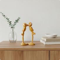 Resin Monkey Figurine Glossy Tabletop Monkey Ornament Creature Statue Translucent Home Decoration Collectible for Cabinet gray