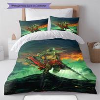 Elden Ring Veil Bedding Quilt Set Quilt Cover Pillowcase Home Decoration Birthday Gift (1 * duvet cover + 2 * pillowcase, without core) 200x200cm