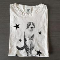 Surprised Pallas Cat Graphic Tee, Manul Cat Lover T-Shirt, Distressed Animal Print 150 white