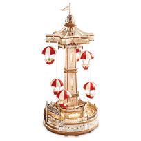 Robotime 3D Wooden Puzzle Music Box Kit beige