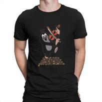Krtek The Mole Play the Violin T Shirt Grunge Men Tees Summer Clothing Harajuku Crewneck TShirt 4XL black