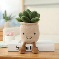 Kawaii animacinis saulėgrąžos pliušinis lėlė vazoninis augalas tulpė sukulentas hiacintas kaktusas pliušinis žaislas namų dekoras dovana berniukams ir mergaitėms see choose option gray