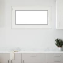 Basement Window RISOR 110 x 60 cm PVC and Glass White
