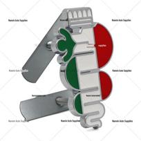 Alfa Romeo Tri-Color Snake Grille Badge for Car Front