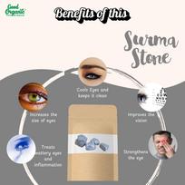 Kala Surma Stone – Pure & Natural Black Surma for Unisex | Traditional Eye Care Ayurvedic Kohl | Herbal for Cooling, Vision & Beauty | Smokey Koh gray