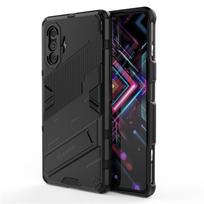 Xiaomi Redmi K40 Gaming dėklas, uždengimas, buferis, laikiklis, stovas, pilnos apsaugos šarvuotas telefono dėklas, Funda Redmi K40 K50 Gaming k70 POCO F4 GT black
