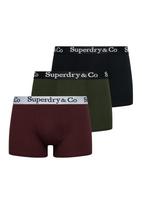 Superdry & Co Boxer trumpikės tamsiai žalia / vyno raudona spalva / juoda
