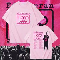 2026 Ed Sheeran Loop World Tour Merch T-shirt Men Women Oversized O-Neck Short Sleeve Streetwear Hip Hop Fans Gift Male Clothing 130 pink