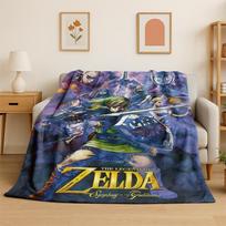 Klasikinis žaidimas Z-Zelda Animacinis personažas Link Flanelinis pledas Minkštas šiltas pledas miegamojo svetainės lovos kelionės stovyklavimo iškylos 130x150cm