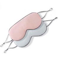 Travel Blackout Breathable Dual-use Summer Sleep Aid Hanging Ears Double-sided Eye Masks mėlyna/rožinė