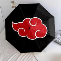 1 PC Automatic Folding Umbrella - Naruto Pattern Portable Foldable Design With 8 Ribs Christmas Birthday Gifts multicolor red