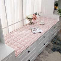 Europos stiliaus pliušinė iškyšos pagalvėlė - Stora, neslystanti visų sezonų tatamio palangės sėdimoji pagalvėlė Cushion 45x45 (with insert) gray