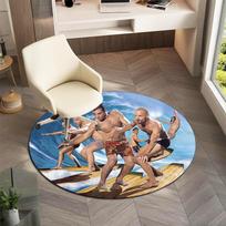 Famous German rock heavy metal band Rammstein Tile Lindemann circular carpet decoration anti slip home table and chair mat aisle door mat carpet D12 80x80cm( 31x31in)