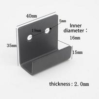 1pc Stainless Steel Hanging Hook Code Ceramic Tile Display Buckle U-shape Corner Bracket Joint Fastener Wall Support with Screws