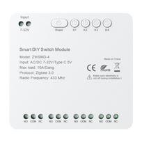 Keturių kanalų ZigBee jungiklio modulis AVATTO ZWSMMD-4-32V, DC 32 V